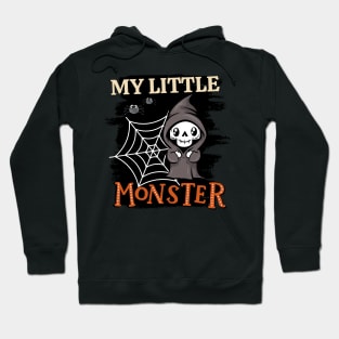 My Little Monster Funny cute Scary skull Halloween cute scary little skull Hoodie